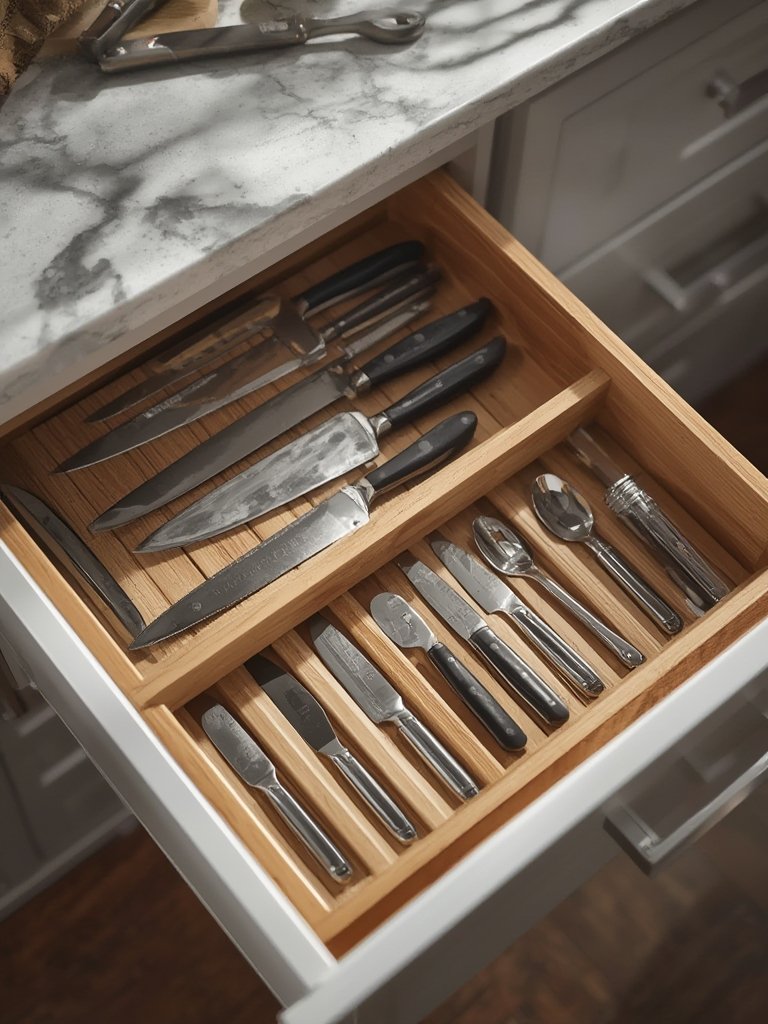 knife organizer in action