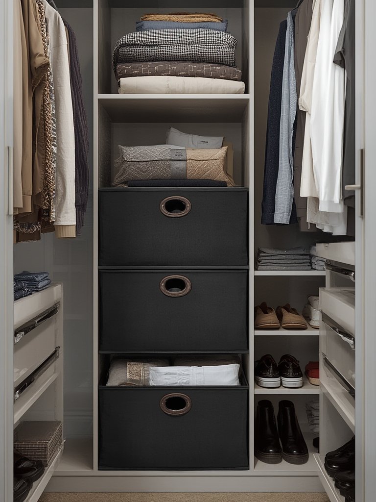 storage bins in action