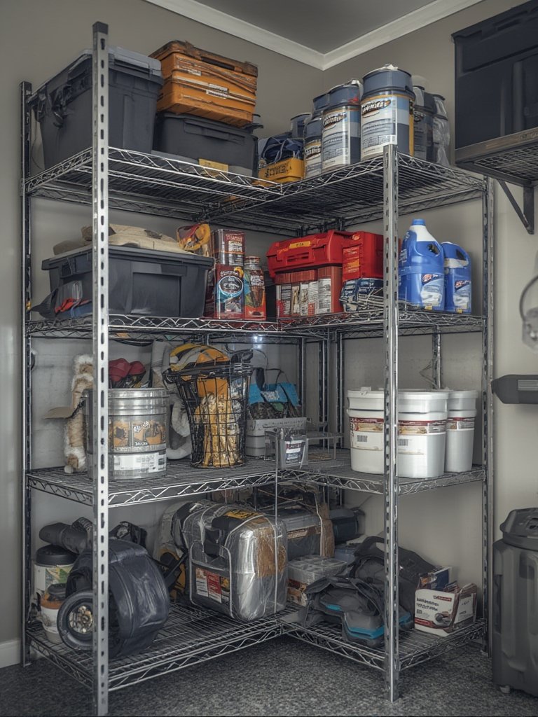 wire shelving in action