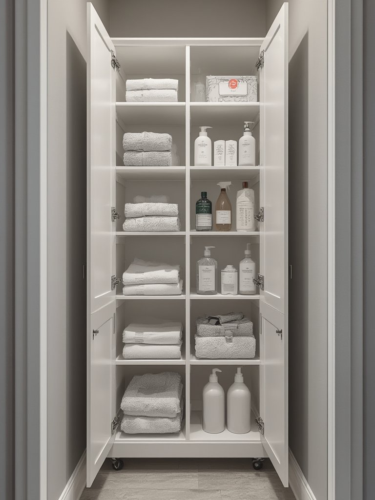 slim cabinet in action