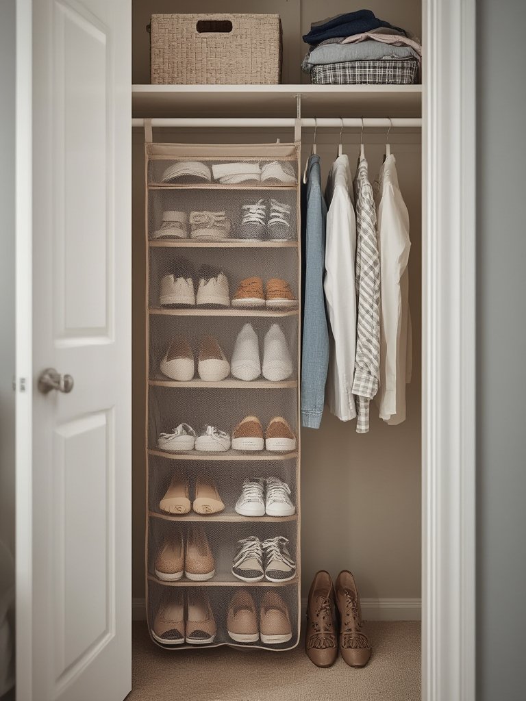 shoe organizer in action