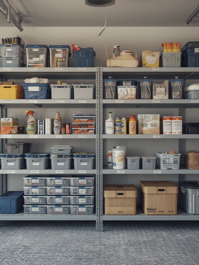 storage shelves in action