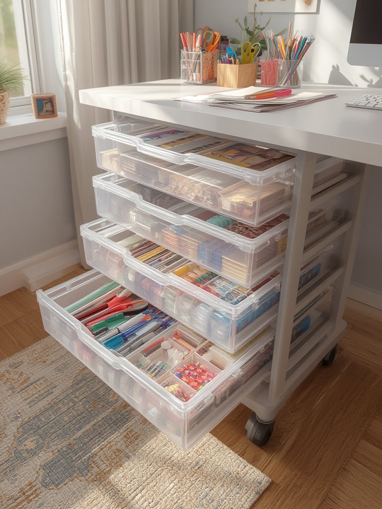 drawer cart in action