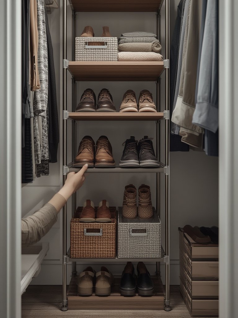 shoe organizer in action