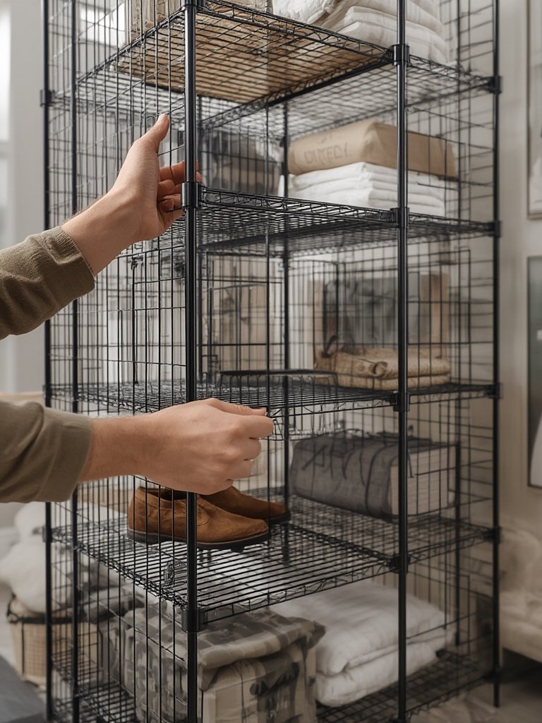 cube shelves in action