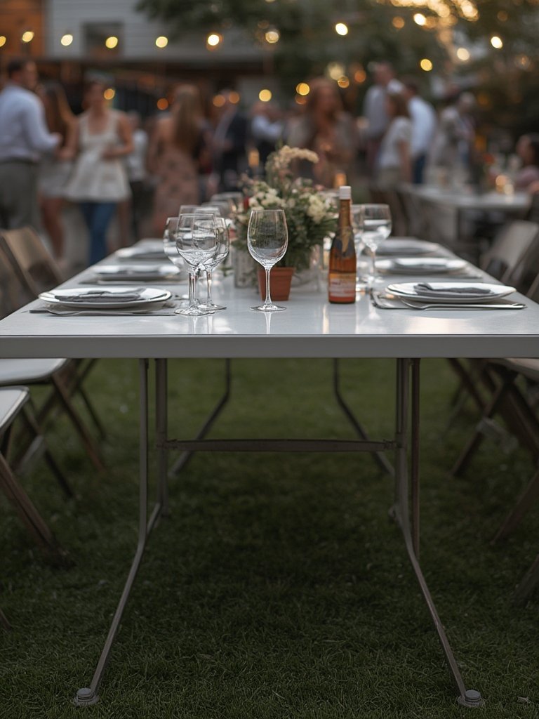 folding table in action