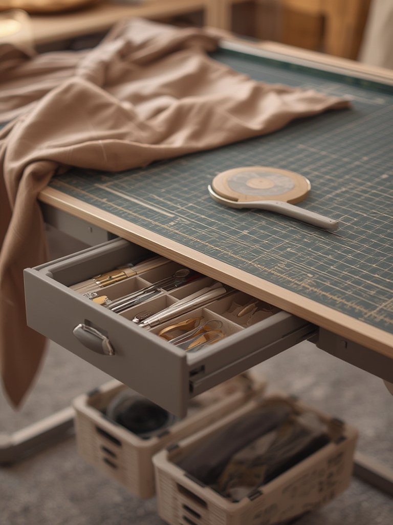 cutting table in action