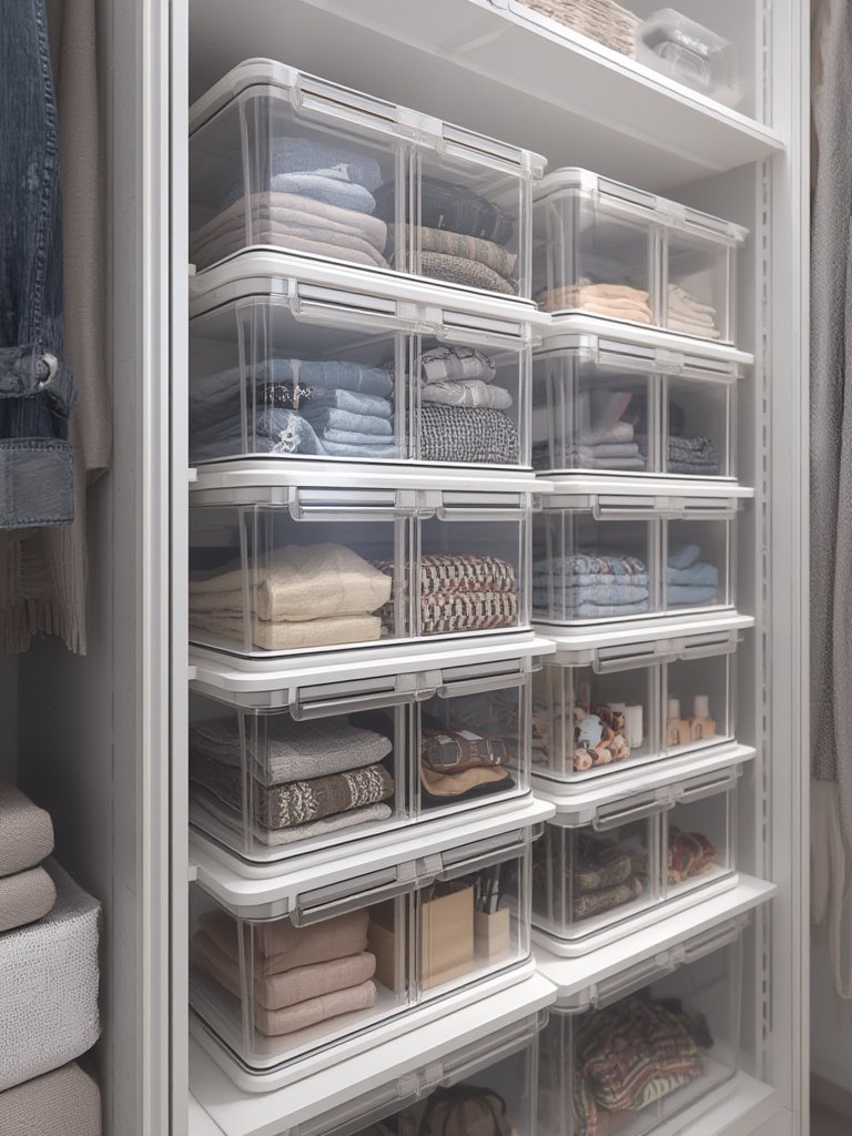 storage bins in action