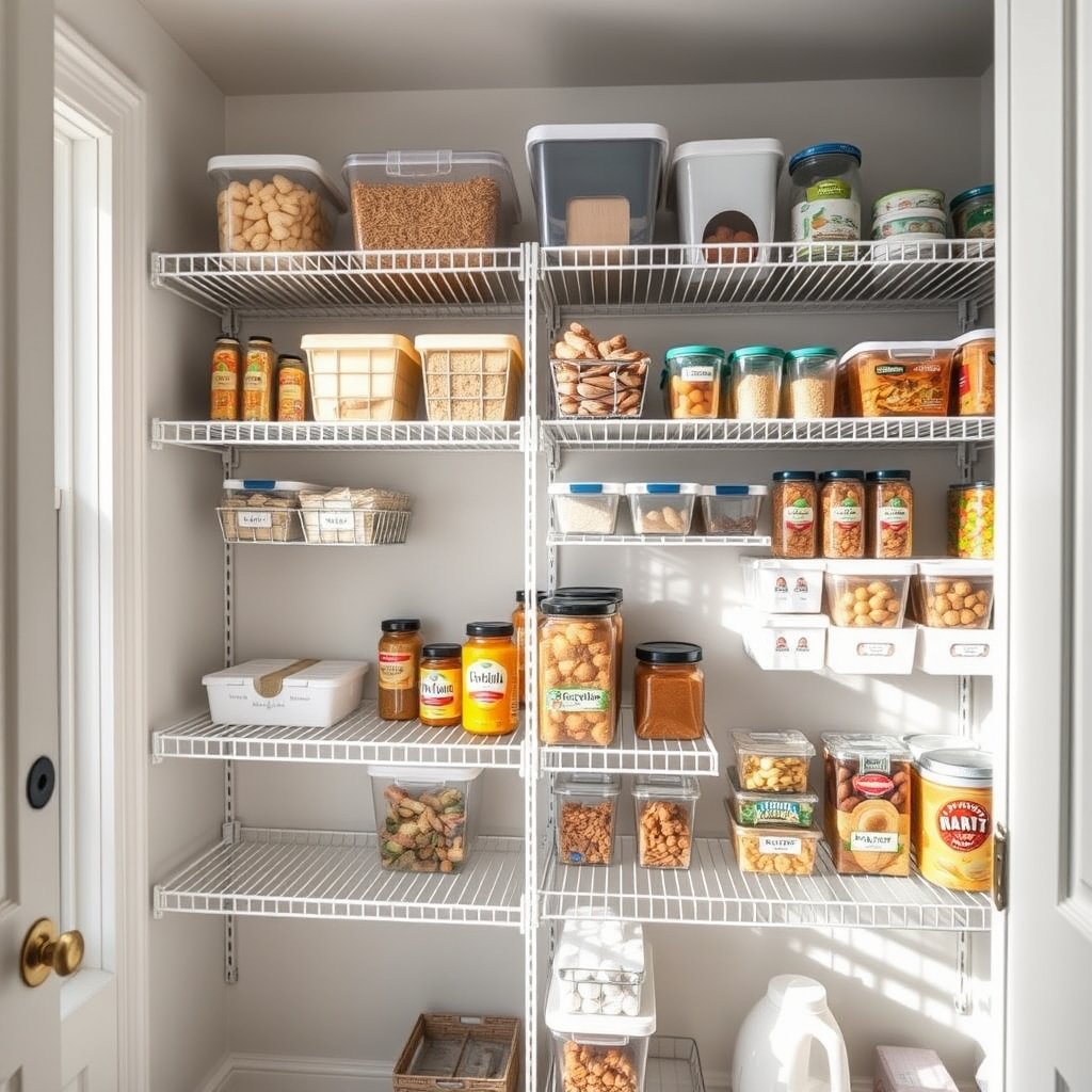 wire shelving in action